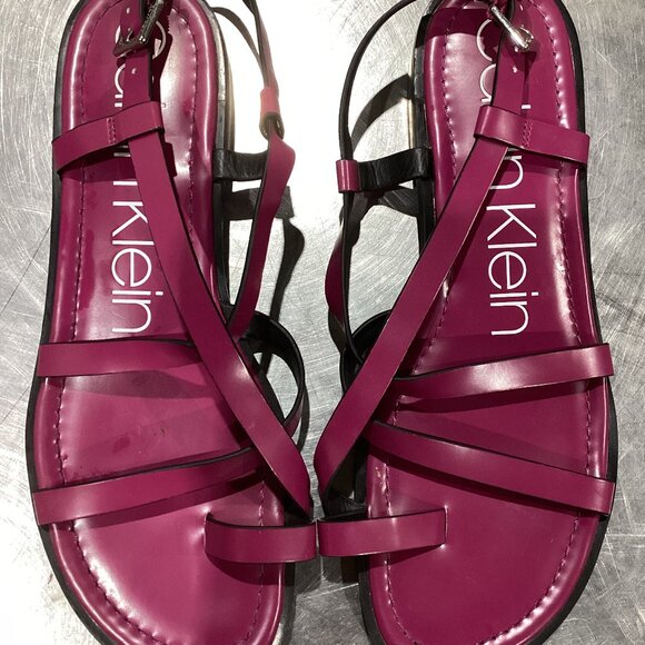 Calvin Klein Strappy Flat Sandals - Picture 1 of 5